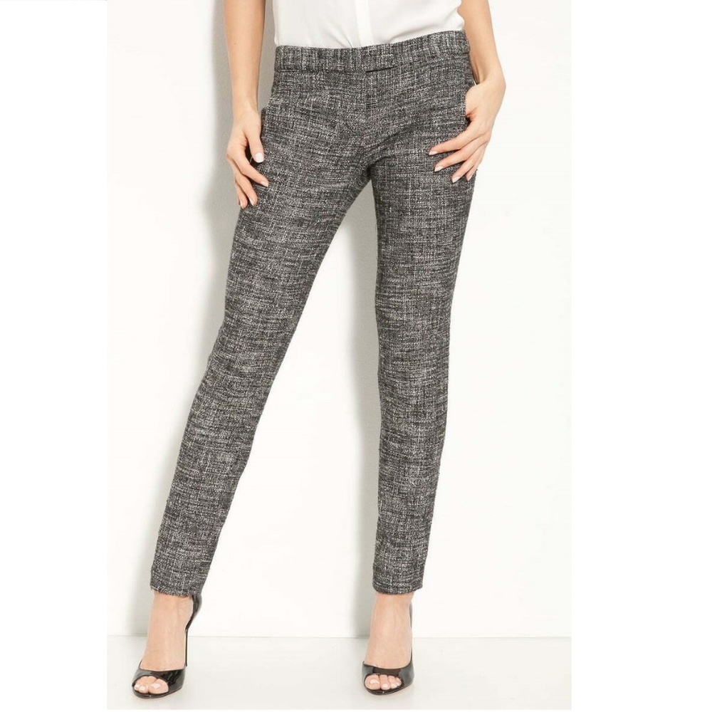 Theory Frayne Torch Crosshatch Tweed Slim Pants